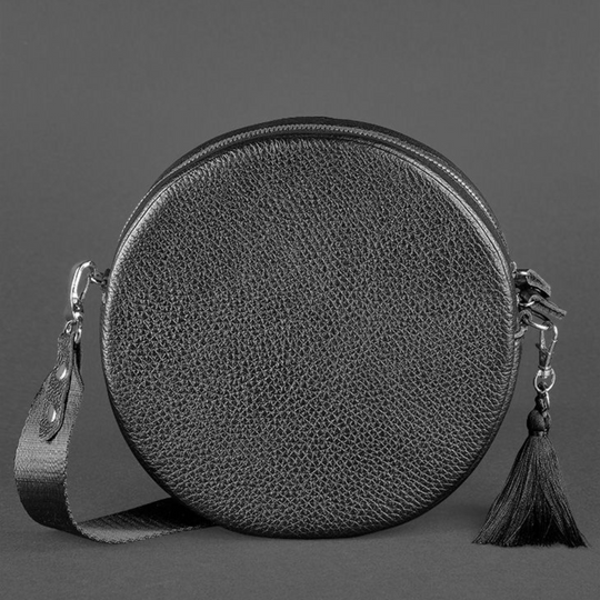 Small Basic Unique Designer Women's Round Leather Handbag - Leather Purse Backpack