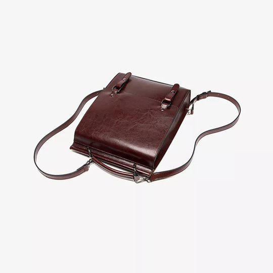 Sophisticated women's leather backpack purse with style