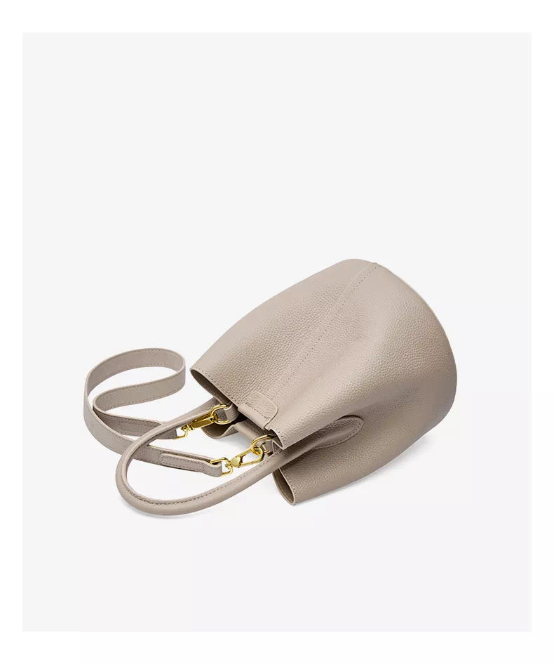 High-quality exclusive leather crossbody bucket bags