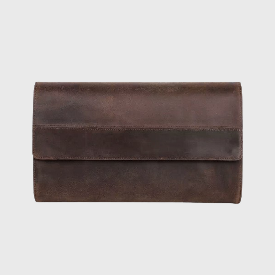 Leather watch roll case