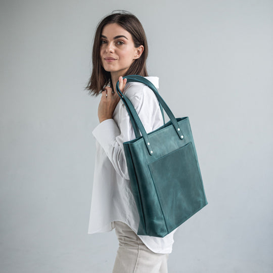 Opal leather tote bag - Leather Purse Backpack