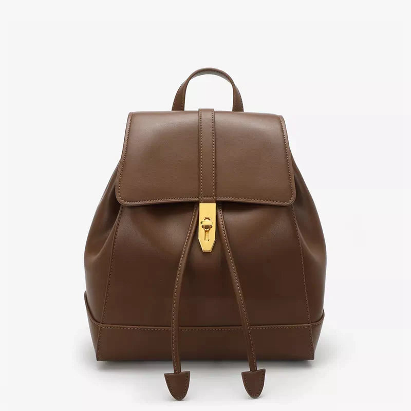 Women's small leather backpack purse