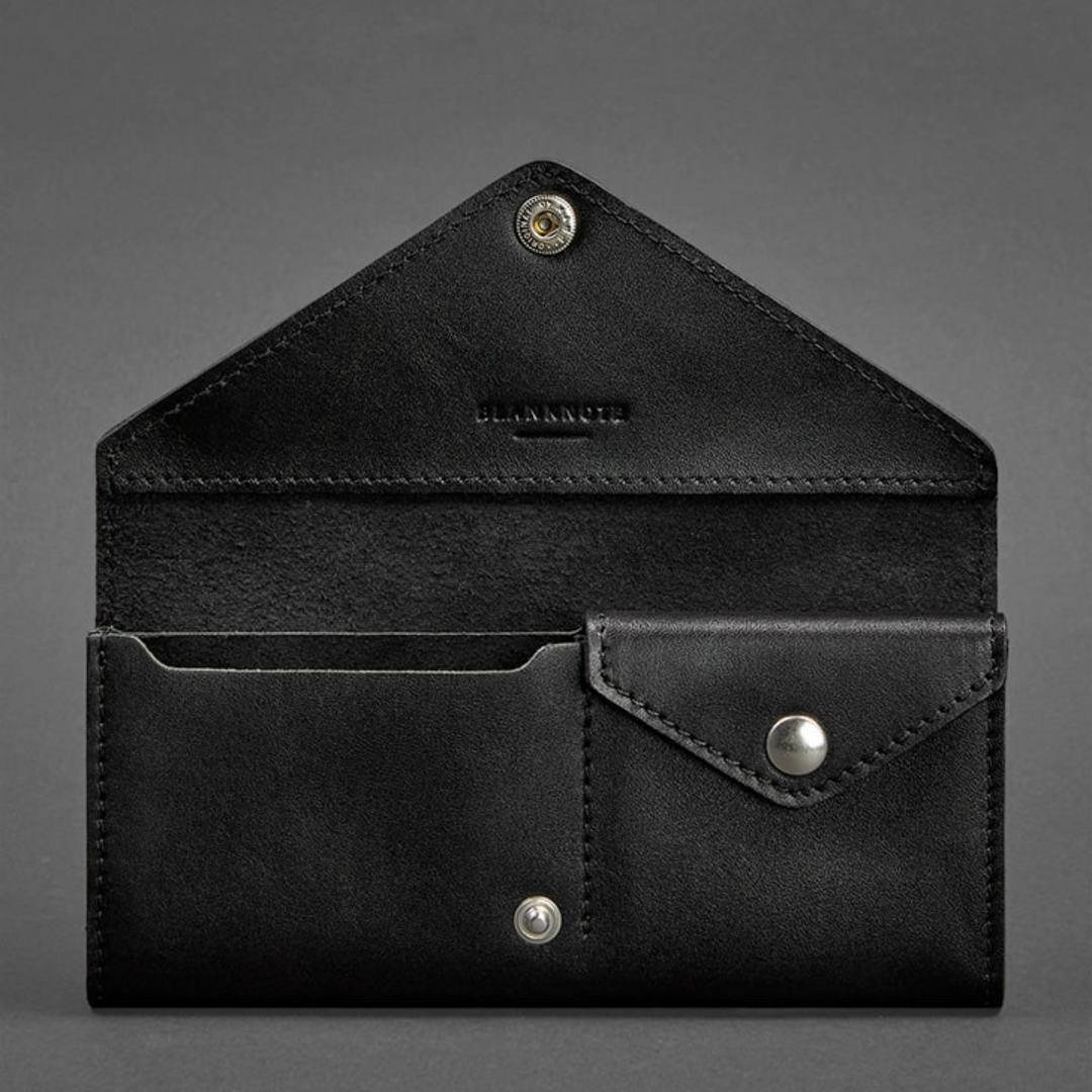 long leather wallet women's