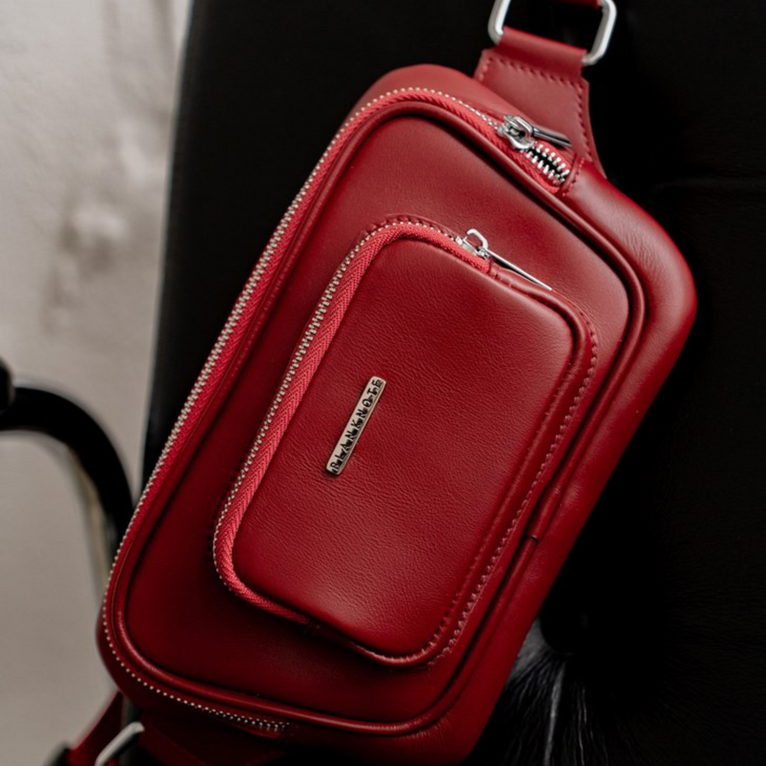 leather chest bag men's