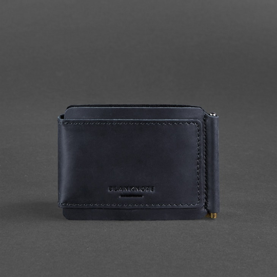 mens slim leather wallet with money clip