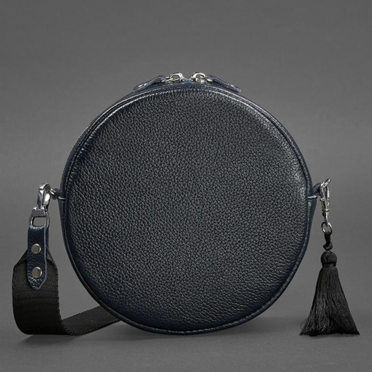 Small Basic Unique Designer Women's Round Leather Handbag - Leather Purse Backpack