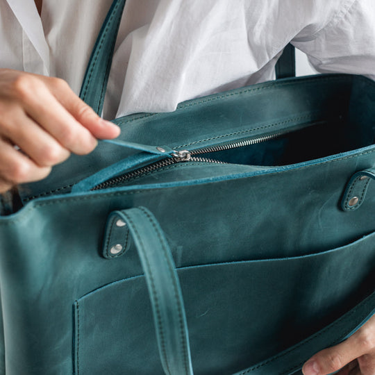 Opal leather tote bag - Leather Purse Backpack
