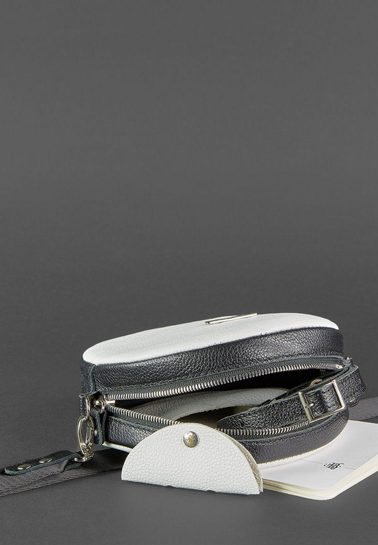 Stylish Round Leather Bag for Women with Decorative Tassel - Leather Purse Backpack