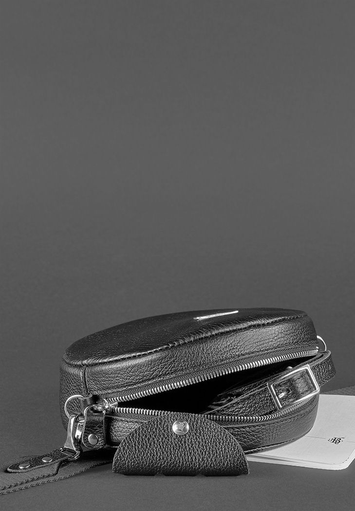 Chic Round Leather Bag for Women with Decorative Tassel - Leather Purse Backpack