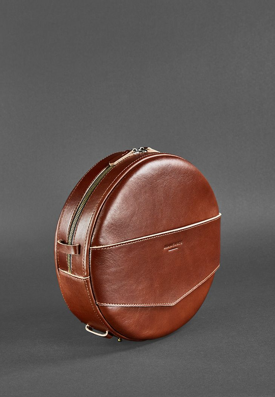 Fashionable Bag for Lady Leather Crossbody Bag Round Bag - Leather Purse Backpack