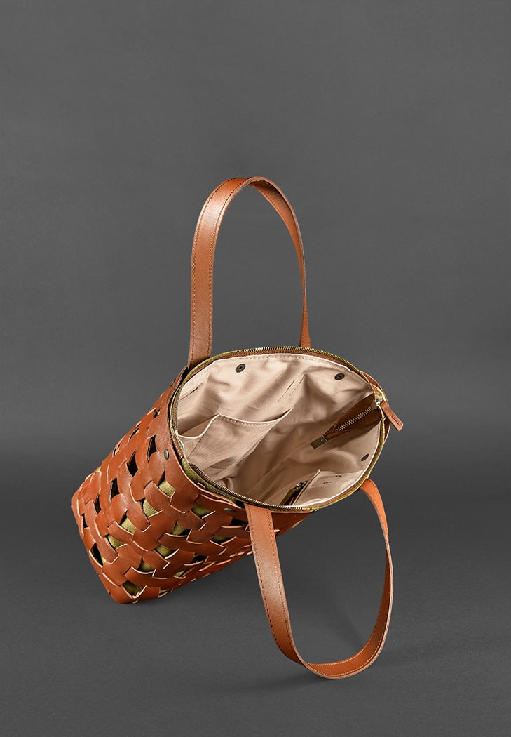 Elegant Woven Leather Bag Tote Bag for Lady Shoulder Bag - Leather Purse Backpack