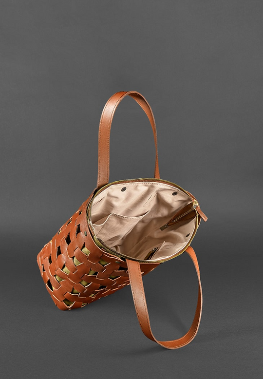 Elegant Woven Leather Bag Tote Bag for Lady Shoulder Bag - Leather Purse Backpack