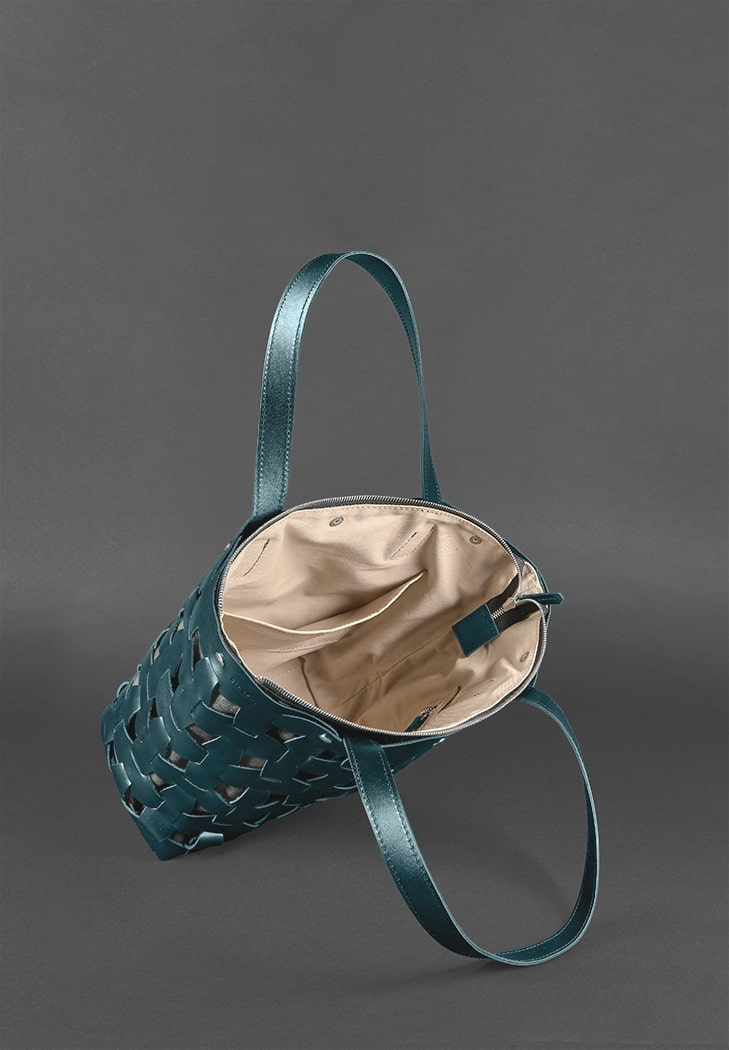 Unique Woven Leather Bag Tote Bag for Lady Shoulder Bag - Leather Purse Backpack