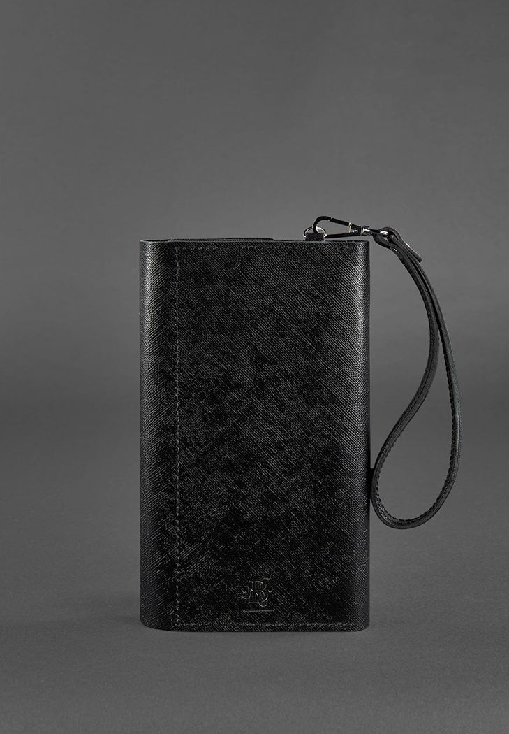 Fashionable Leather Clutch Organizer Case Blackwood - Leather Purse Backpack