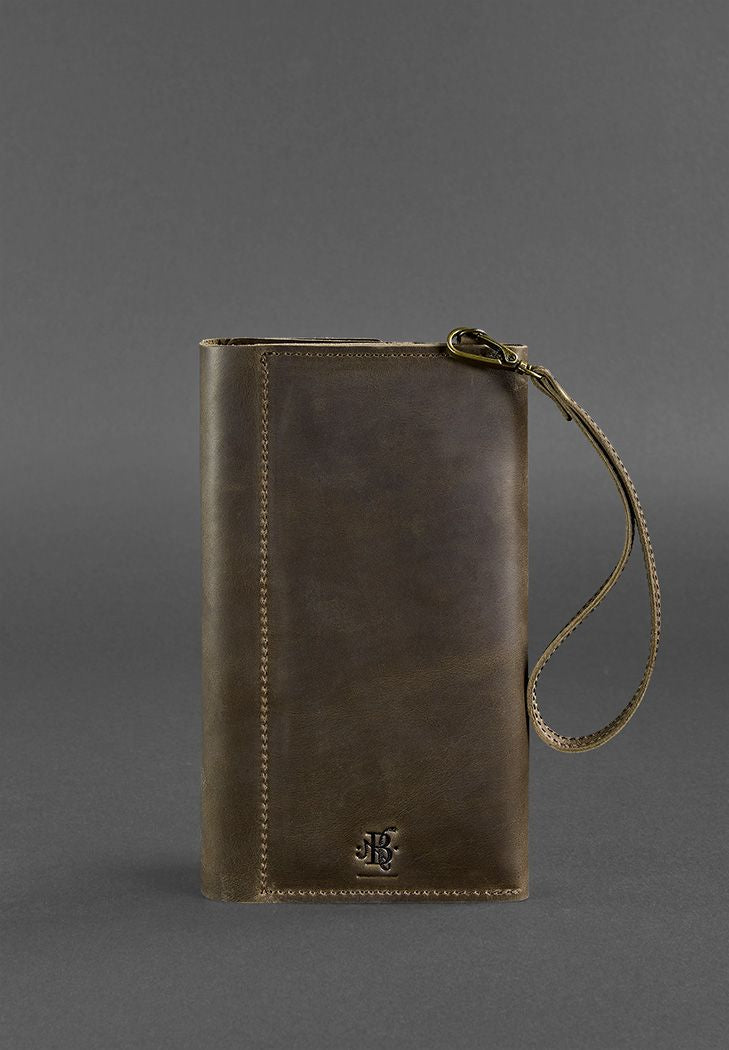 Minimalist Leather Clutch Organizer, Travel Case - Leather Purse Backpack