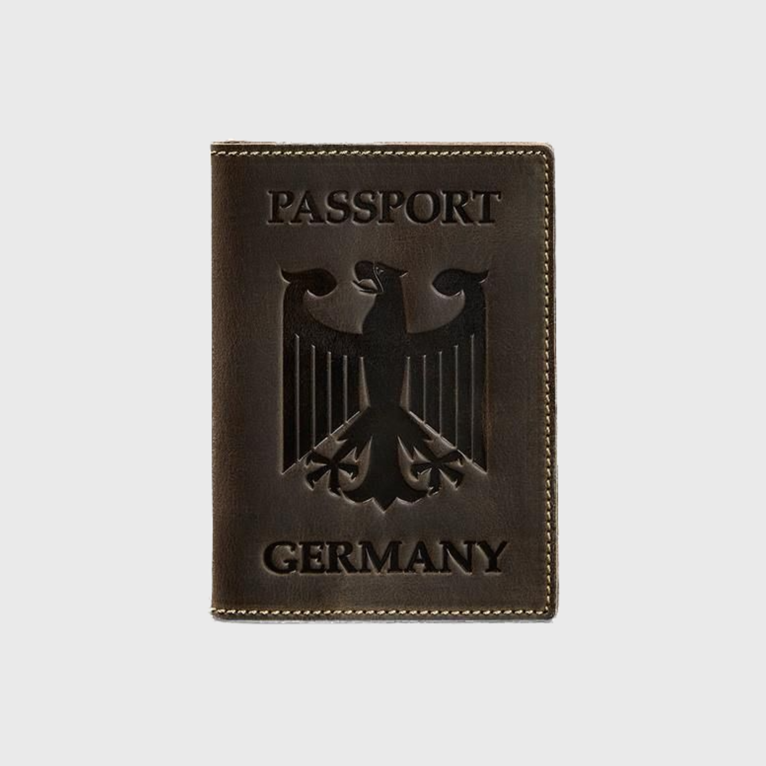 German passport cover with coat of arms