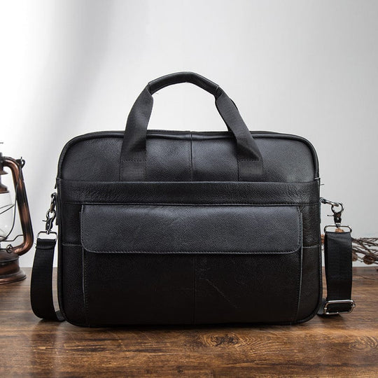 Sleek and trendy brown leather crossbody purse
