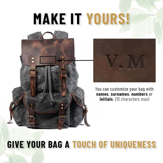 Elegant Canvas Leather Backpack – Durable, Stylish Bag for Everyday Use - Leather Purse Backpack