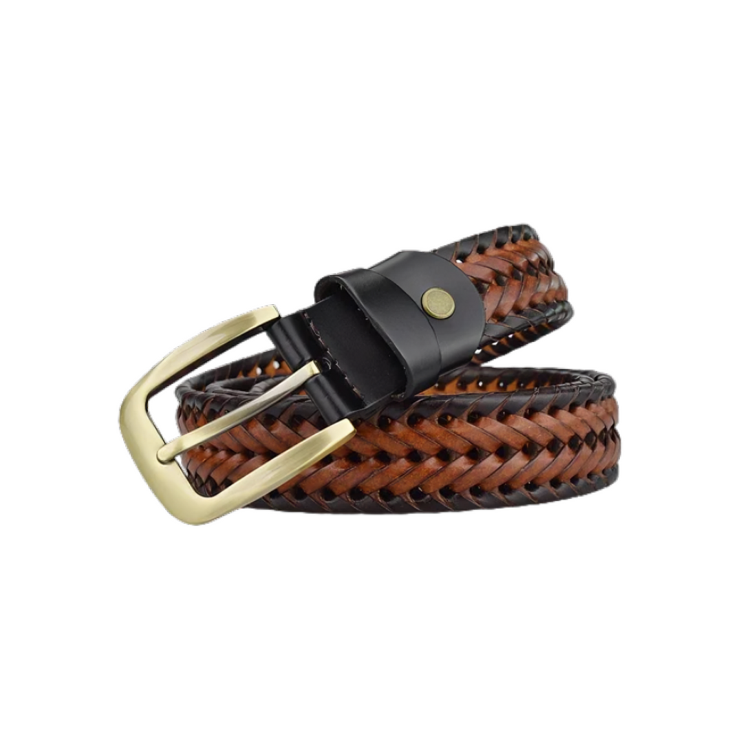 Elegant Braided Leather Belt For Women, Nikoloz Model - Leather Purse Backpack