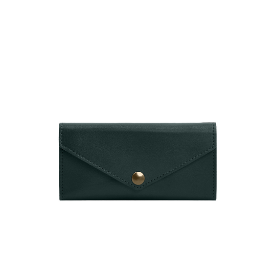 Best Elegant Leather Clutch Wallet With A Button - Leather Purse Backpack