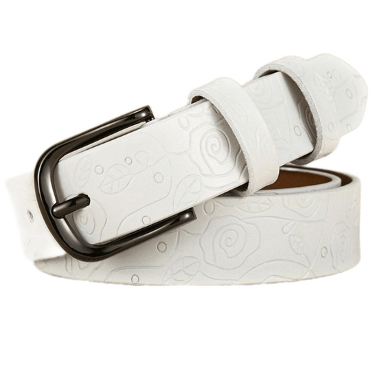 Classic Modern Leather Belt For Women, Venunia Model - Leather Purse Backpack
