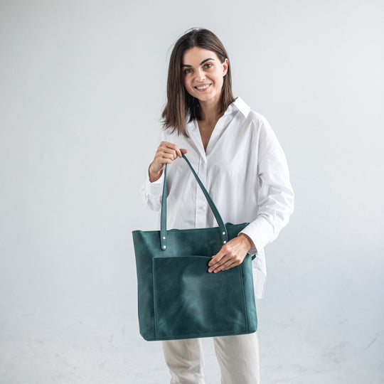 Opal leather tote bag - Leather Purse Backpack