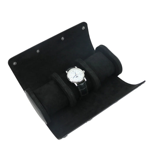 Elegant Designer Case for 3 Watches - Leather Purse Backpack