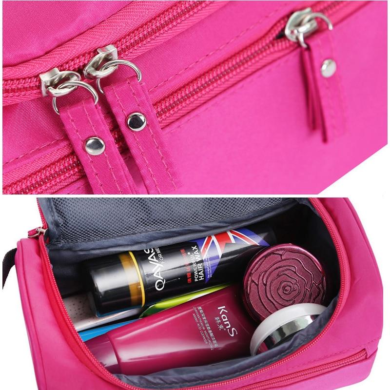 Travel-friendly hanging waterproof toiletry case