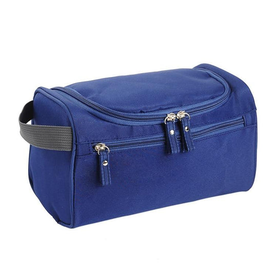 Toiletry organizer with waterproof and hanging features for travel