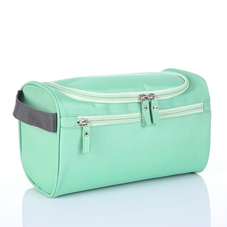 Toiletry organizer with waterproof and hanging features for travel