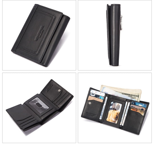 Tactical Wallet With Coin Pocket - Leather Purse Backpack