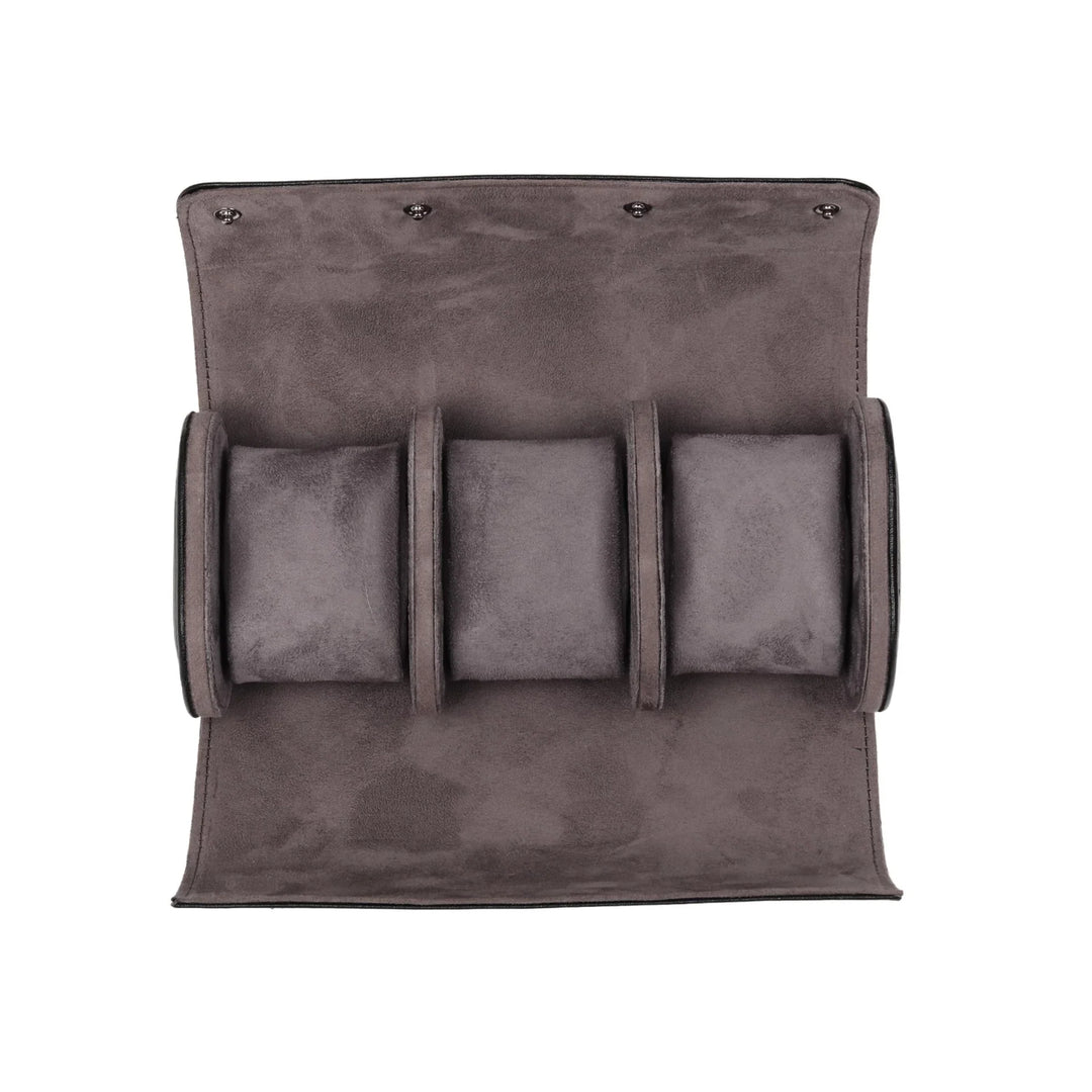 Watch Case Grey, Premium Leather and Flannel Protection - Leather Purse Backpack