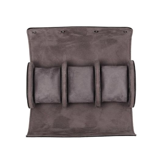 Watch Case Grey, Premium Leather and Flannel Protection - Leather Purse Backpack