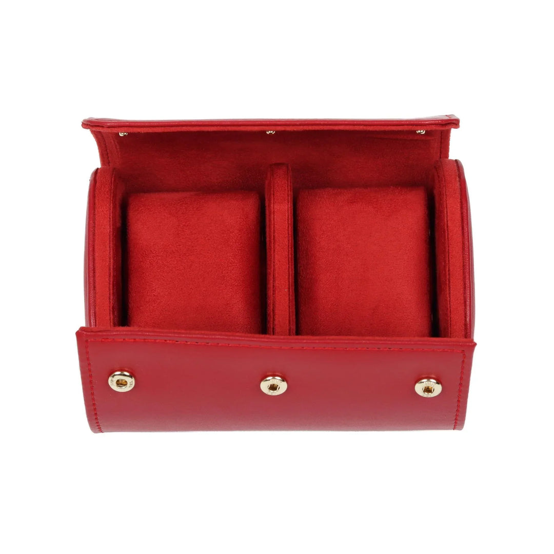 Premium Alizarine Watch Case - Elegant Storage for Three Watches - Leather Purse Backpack