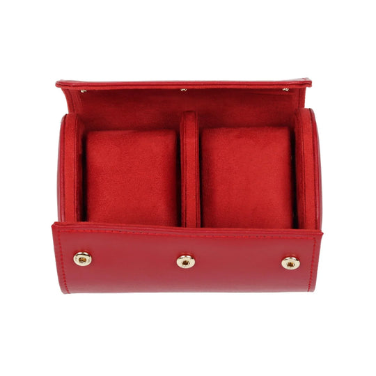 Premium Alizarine Watch Case - Elegant Storage for Three Watches - Leather Purse Backpack