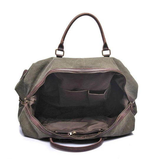 Stylish and spacious retro canvas weekend bag