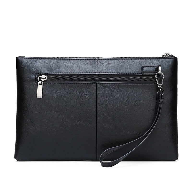 Genuine PU Leather Handmade Men's Classic Business Clutch Bag - Leather Purse Backpack