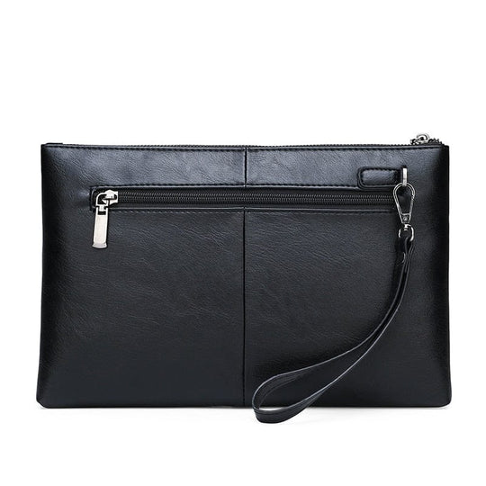 Genuine PU Leather Handmade Men's Classic Business Clutch Bag - Leather Purse Backpack