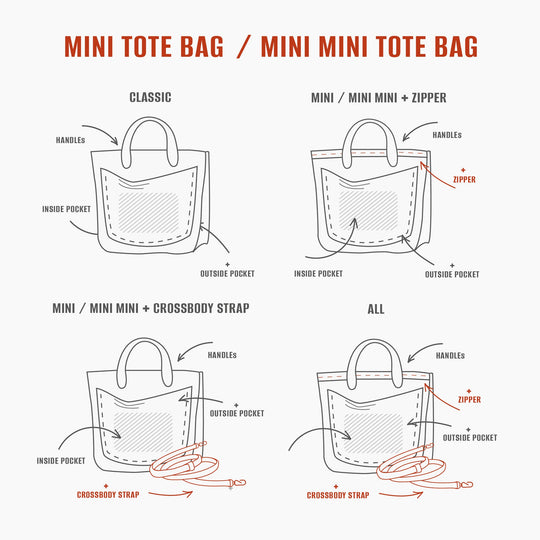 Latte double face leather mini tote bag - Leather Purse Backpack