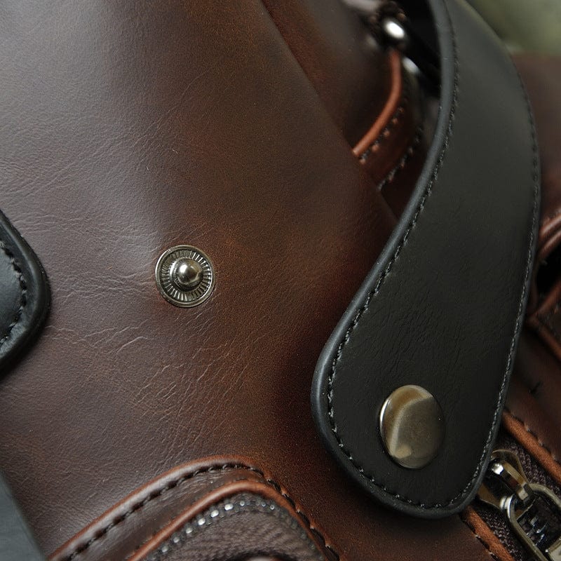 Elegant and fashionable vegan laptop bag in brown