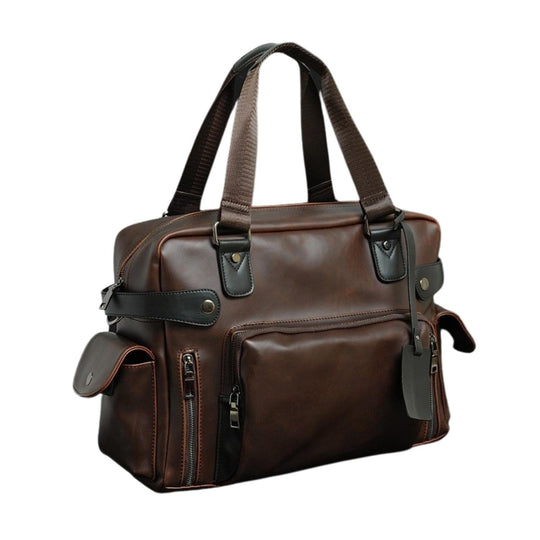 Chic and trendy brown vegan laptop bag for him