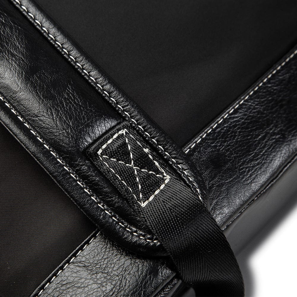 Timeless designer vintage leather backpack for him and her