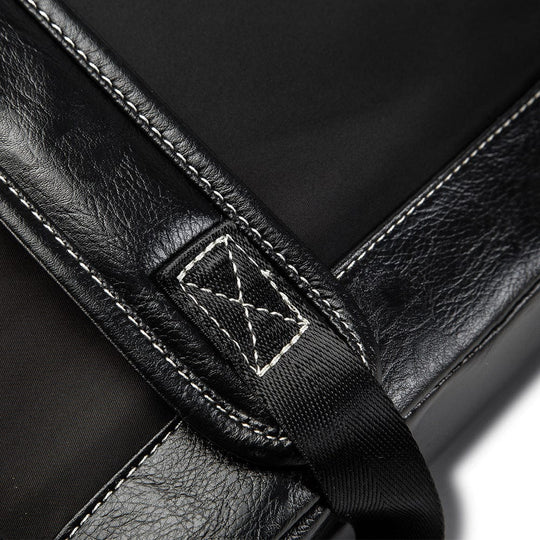 Timeless designer vintage leather backpack for him and her