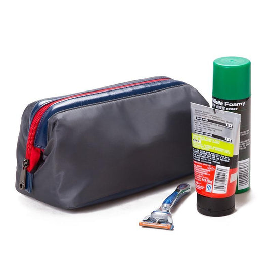 One-of-a-kind men's toiletry pouch