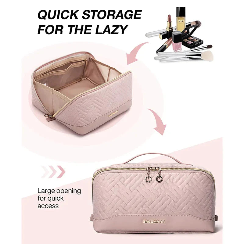 Spacious waterproof women's grooming kit