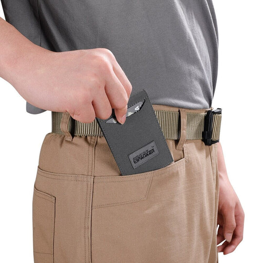 Tactical Business Card Holder - Leather Purse Backpack