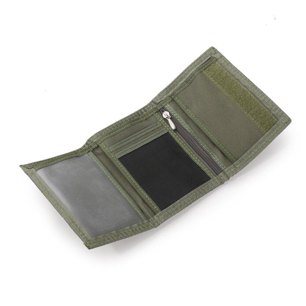 Mens Nylon Bifold Wallet Tactical - Leather Purse Backpack