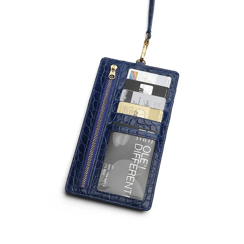 Luxury Croco Mobile Phone Bag, Purse & Wallet with Lanyard - Leather Purse Backpack