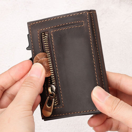 Tactical Leather Wallet For Men - Leather Purse Backpack