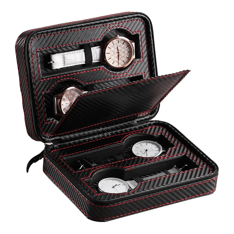 Elegant Classic Sport Travel Watch Case - Leather Purse Backpack